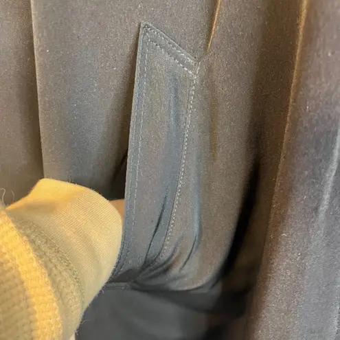 Fleet Street Basic Black Trench Coat Classic Timeless Staple Nylon Lined 14P