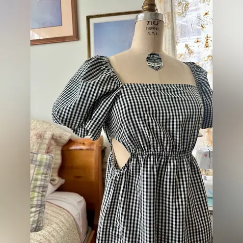 Love...Ady Love Ady Black and White Gingham Cut-Out Dress