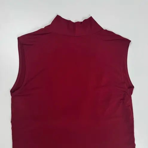 Vintage 90s Y2K JKLA California Wrap Draped Neck Top USA Made Sz L Grunge Goth Red Size L