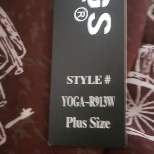 Leggings Depot LEGGINGS‎ Depot Bicycle Logo Yoga Plus Size Pants Brown