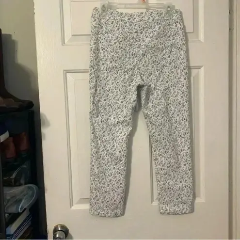 Mario Serrani  Floral Comfort‎ Stretch Pull On Skinny Pants Size M