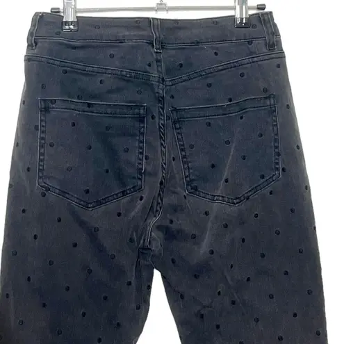 Ulla Johnson Prince Polka Dot Jeans Gray Women’s Size 2 High Rise Cropped Skinny