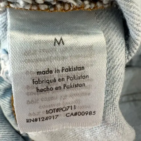 We Wore What Slit Short Light Denim Overalls New!