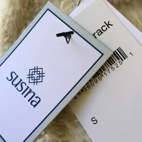 Susina Teddy Fleece Knit Cardigan Sweater Ivory S