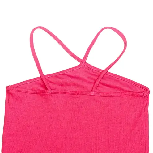 Noisy May New  Cropped Halter Neck Hot Pink Knit Top Women’s Size XL