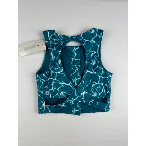 Buffbunny Limitless Zip Sports Bra Size XS Reflection Print Blue NWT