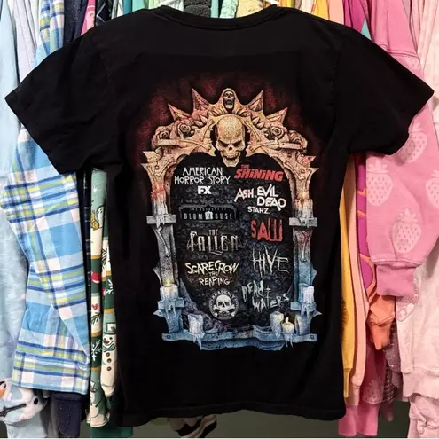 Universal studios Halloween horror nights HHN 2017 unisex small shirt ahs saw Black