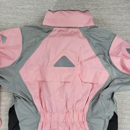 Tour Master Sentinel Rain Jacket Womens M Pink Gray Hooded Rip Stock Golf Cycle Size M