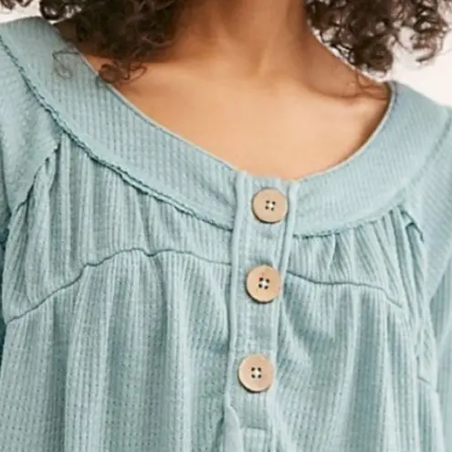 We The Free  - Free People Thermal Oversized Henley Top - Image 3