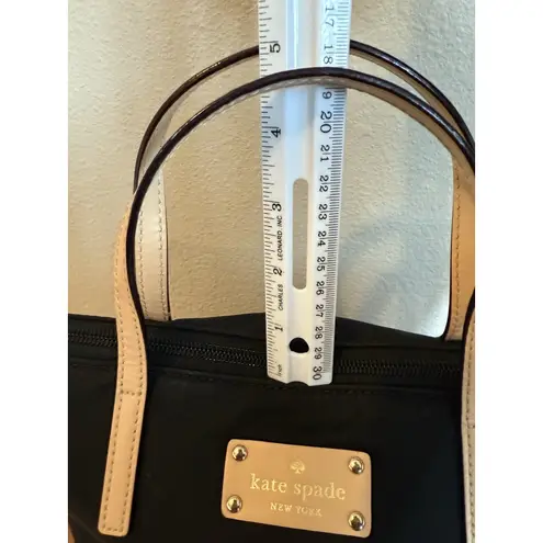 Kate Spade Kennedy Park Sophie Small Black Nylon Tote Raspberry Interior