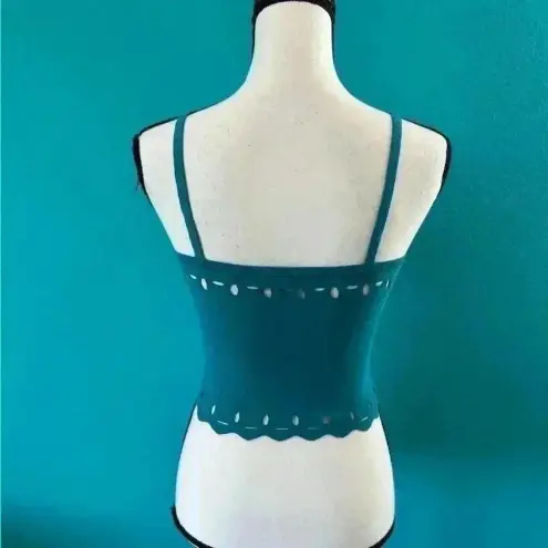 Sandro  paris sparks knit crop top in blue blue turquoise in size 2