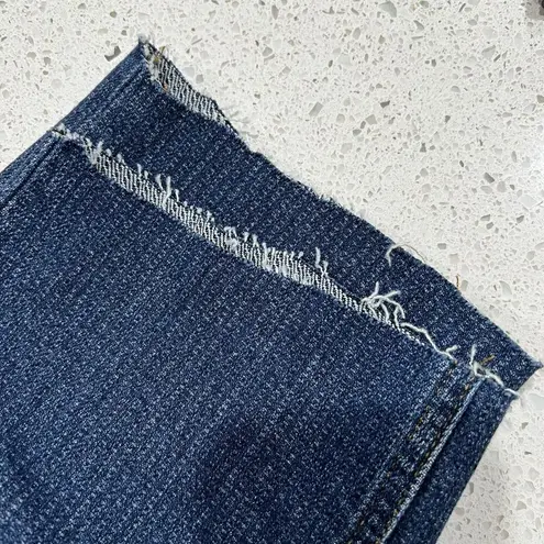 ASOS  Design Size 30 Jeans Straight Leg Blue High Rise Cut Off Ankle Hem Women’s