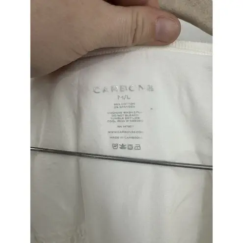 Carbon 38 Eyelet Kimono Robe Women M/L White Swim Cover Beach Coastal Waist Tie