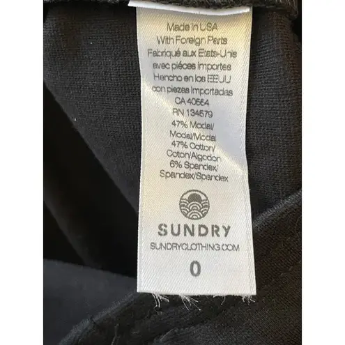 Sundry NWT x Evereve Sunday Skirt Black Size XS Mini Pullon Adjustable Pocket