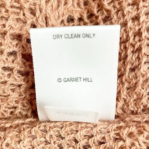 Garnet Hill 100% Baby Alpaca Sweater Scallop Trim Clay Size Medium Peruvian Wool
