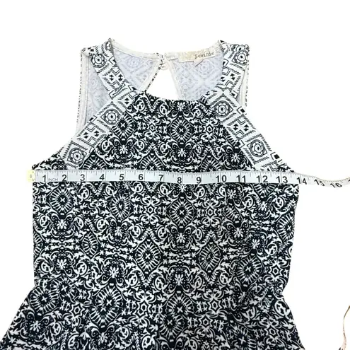 Rewind Blue Dress Sleeveless Zipper Stretchy Knit XS