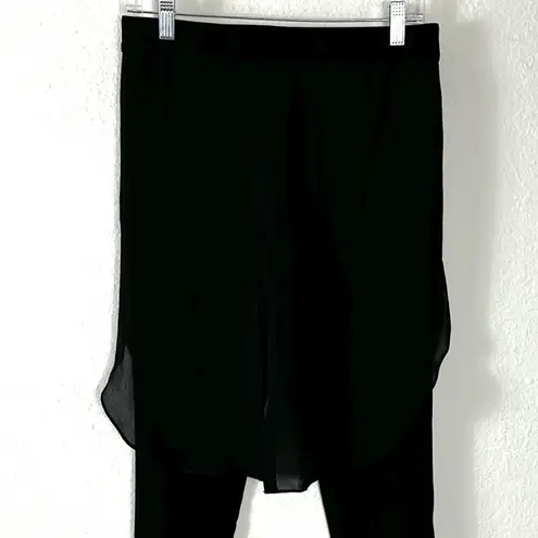 Haute Hippie Fairy Georgette Shirttail Black Pants Size 2 Silk WhimsyGoth