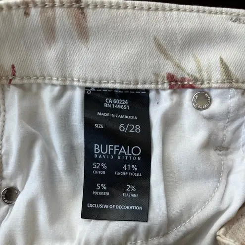 Buffalo David Bitton Floral High Rise Soft Stretch Havana Ankle Skinny Jeans, 6