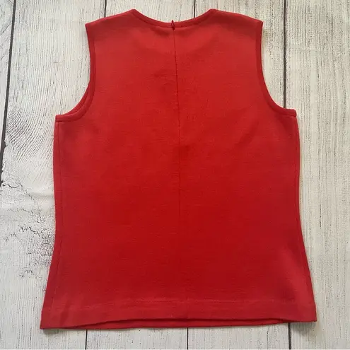 St. John Coral Sleeveless Sweater Shell Size 2