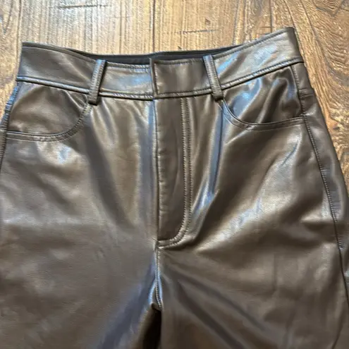 ALC Frank A.L.C. Women's Christopher Vegan Leather Pant Brown Size 2