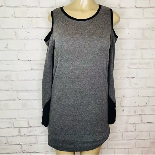 Rachel Roy Cold Shoulder sweatshirt dress Gray Size M