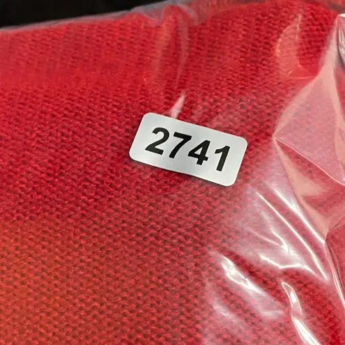 shouL Red Knit Poncho Open Front Cape Shawl Cover Up Casual One Size Size M