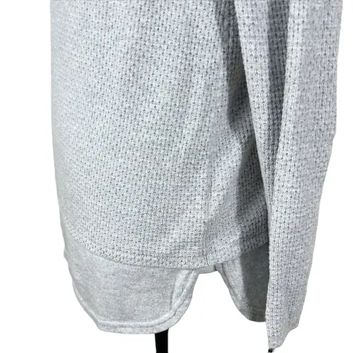 Nic+Zoe Vital Waffle V-Neck Layered Top in Gray Size Small