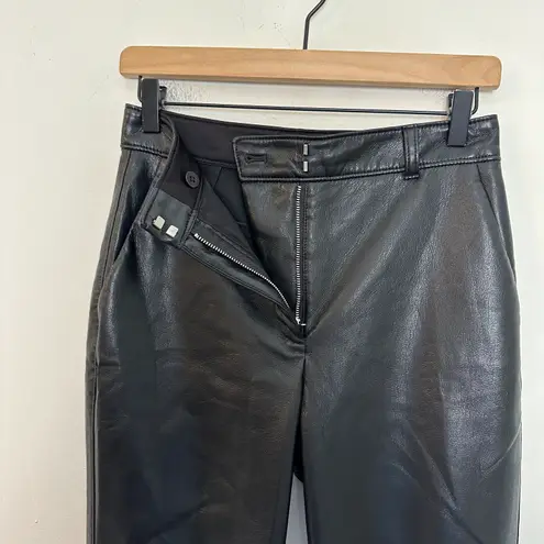 Babaton - Aritzia Command Cropped Pant Black Faux Leather Vegan Trouser Stretch