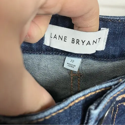 Lane Bryant  mid rise boyfriend jeans plaid cuff size 22