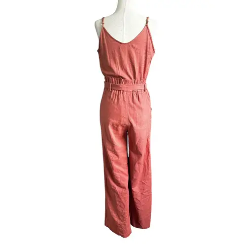 Monteau  Pink Rose Linen Blend Jumpsuit Women's Size Small | 32-22-2