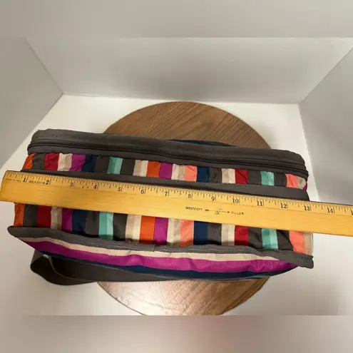 LeSportsac Multicolor Rainbow Convertible Expandable Nylon Crossbody Bag Purse