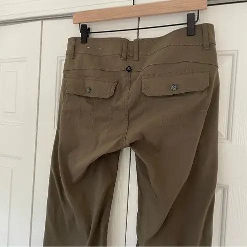 prAna  Halle Cross Functional Pants Slate Green Sz 8 Outdoors Water Repellent