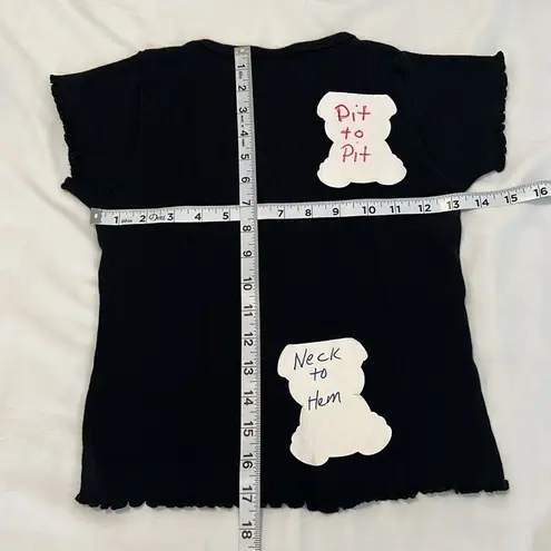 Vintage size S embroidered dolphin no problem cropped cap sleeve Jamaica T EVC Black