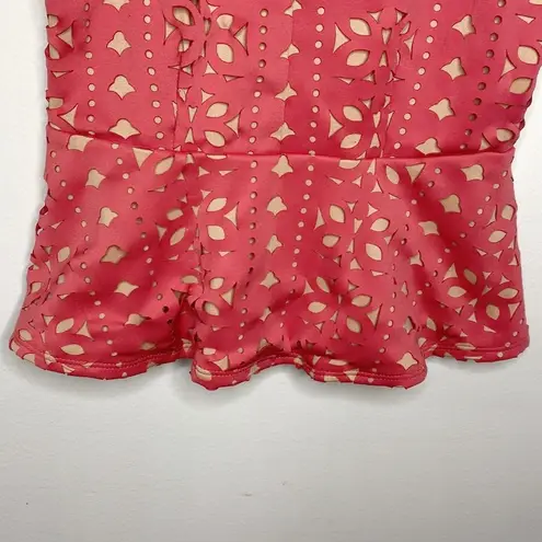 BKE Boutique layered laser peplum tank top size XS