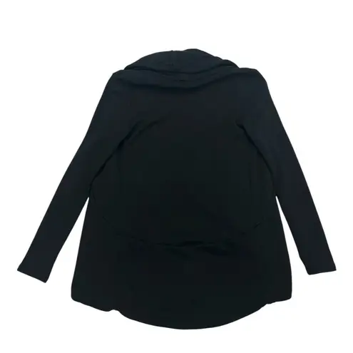 James Perse Standard Shawl Collar Open Front Cotton Jacket Black size 1/Small