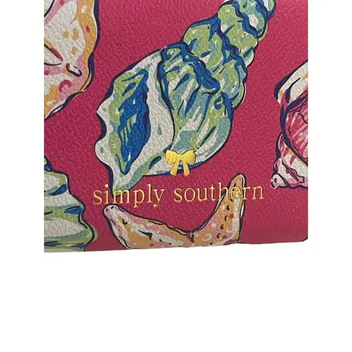 Simply Southern  Wallet Hammock Pink Seashells Starfish Zip Around Wristlet NWT