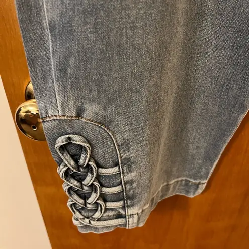 Soft Surroundings The Ultimate Braided Knot Ankle Jeans Plus Pull On Size 3X 24W