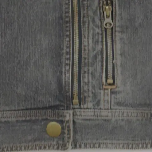 Ann Taylor  Denim Motorcycle Style Jacket Size 4