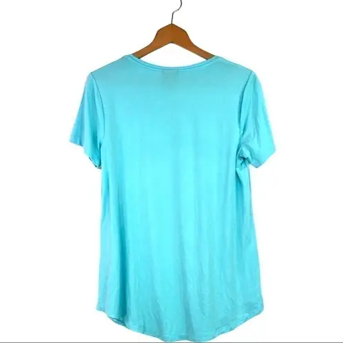 JM Collection - Essential Tee, Aqua Flash - Small