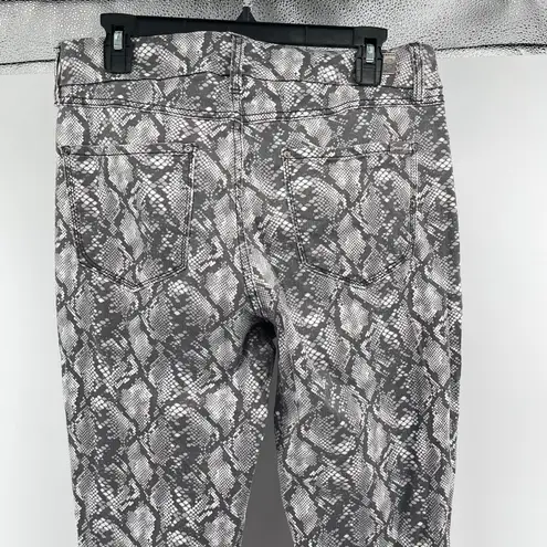 Seven7 Neutral Snake Print High Rise Skinny Jeans | Size 12 Tummyless Fit