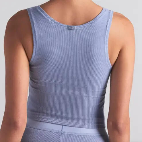 SKIMS Cotton Rib Tank in Blue Quartz Size X-Small