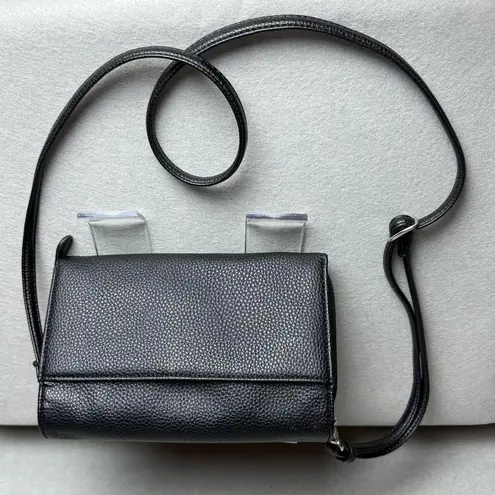 Giani Bernini Rosette Wallet Crossbody Black Faux Leather Crossbody Floral