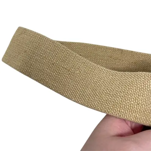 Day-Lor Vintage Tan Stretch Belt With Gold Tone & Animal Print Statement Buckle