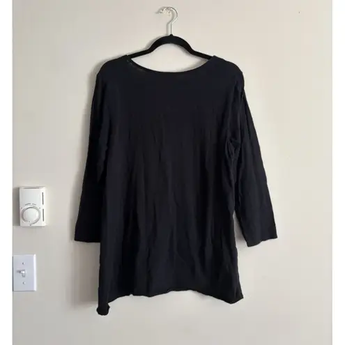 Habitat Clothes to Live In Medium Tunic Top Button Accent Cotton Coastal Boho