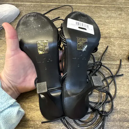 LPA Women's Giah Sandal in Black Strappy Size 8 Heeled Party Formal