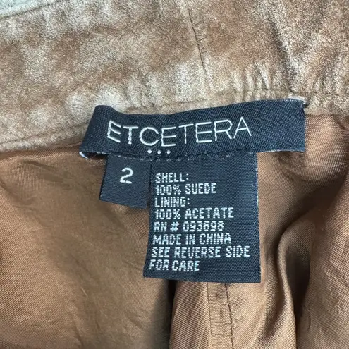 Etcetera Vintage Women 100% Genuine Leather Pans Size 2 Brown. #213