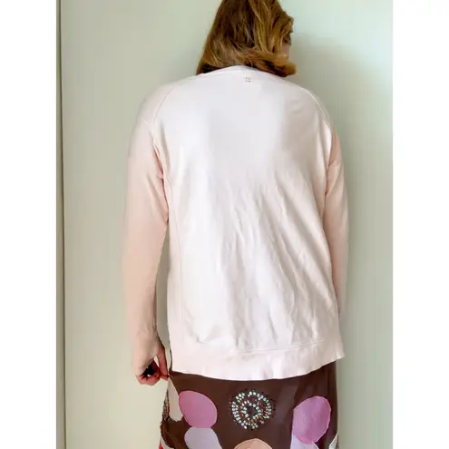 Sweaty Betty Cotton After Class Longline Sweatshirt Pastel Pink Size Sm