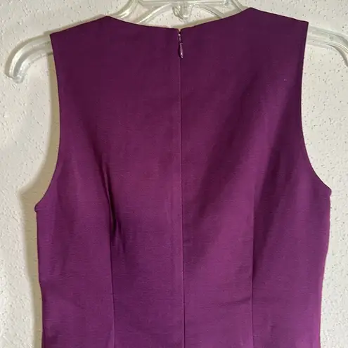 Catherine Malandrino Deep Plum Cabernet Purple Lace Laser Cut Pencil Dress sz 2