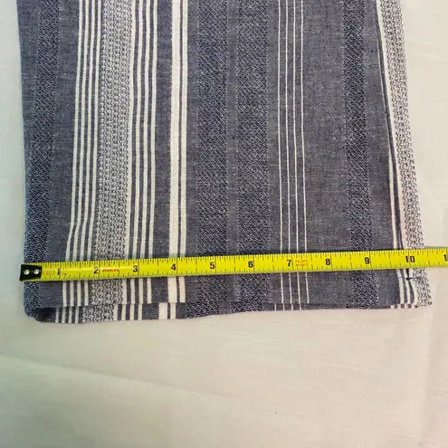 Appleseed's Linen Blend Pants Striped Drawstring Casual Comfy Blue White XL