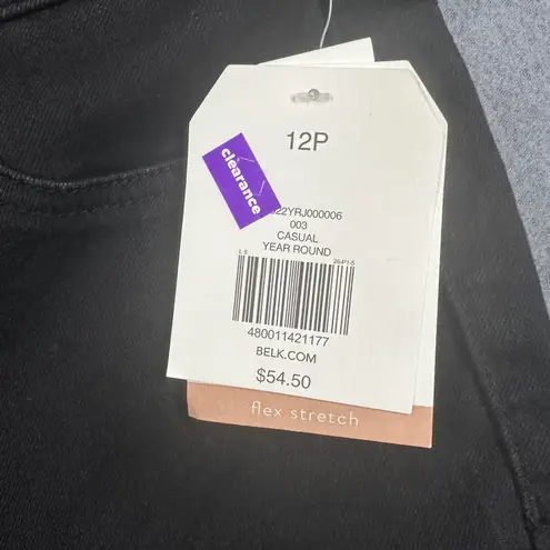 Wonderly Pull On Jeggings Womens 12P Black Flex Stretch Pants Flat Front